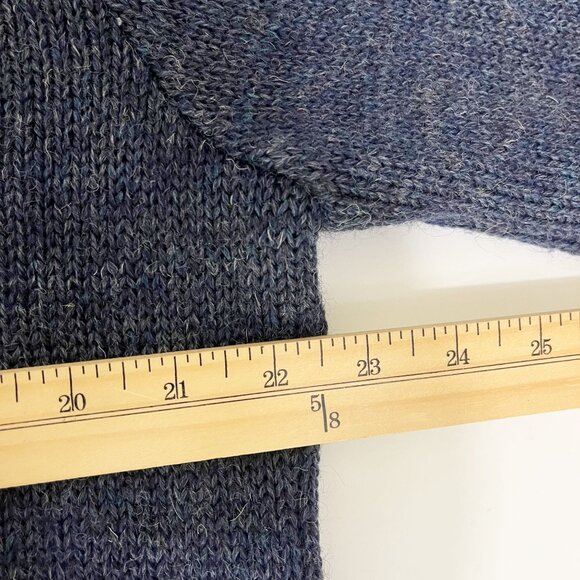 John Lewis & Co Navy Wool Pullover Crewneck Sweater Wool England Mens Large - Picture 6 of 6